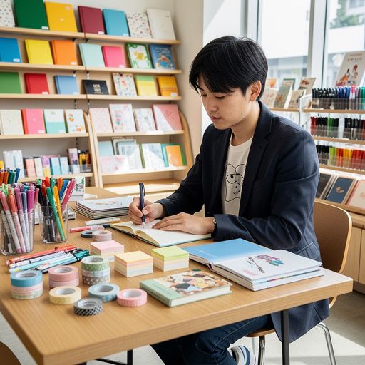 ライティングツールを使っている人の手元を捉えたクリエイティブな瞬間